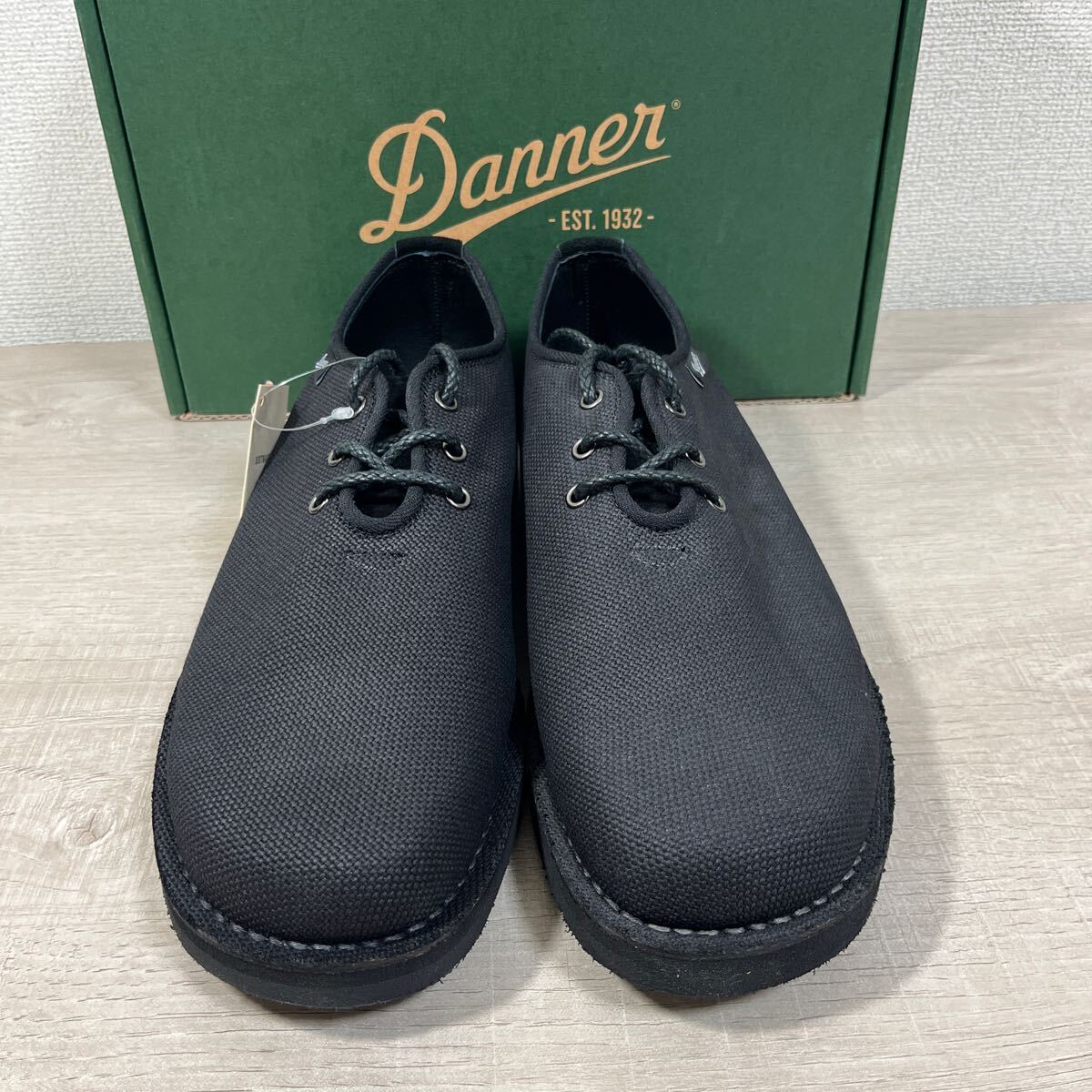 1円スタート売切り 新品未使用 DANNER ダナー SHANIKO LACE HANPU ブラック スニーカー 日本製 26.5cm 完売品 ビジネス シューズ 限定品_画像2