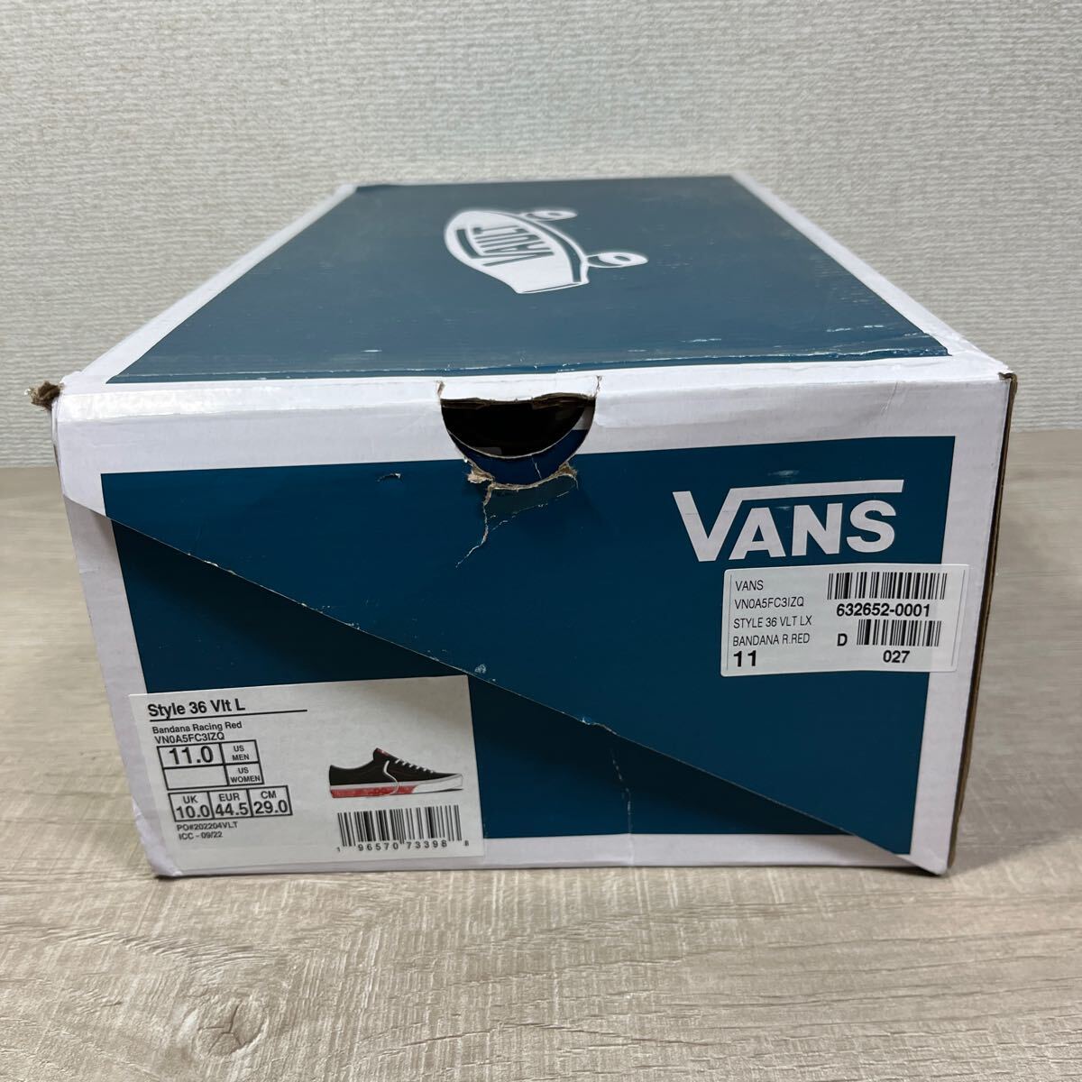 1円スタート売切り 新品未使用 VANS バンズ VAULT OG STYLE 36 LX ボルト スタイル 36 バンダナ 廃盤 希少 オールレザー 天然皮革 29cm_画像9