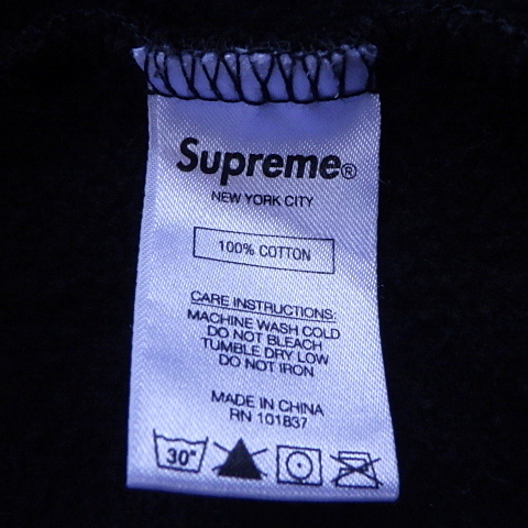 ☆ 18SS Supreme シュプリーム Sideline Hooded Sweatshirt サイドライン スウェット パーカー 袖 ロゴ (ブラック黒M)MSA_画像9