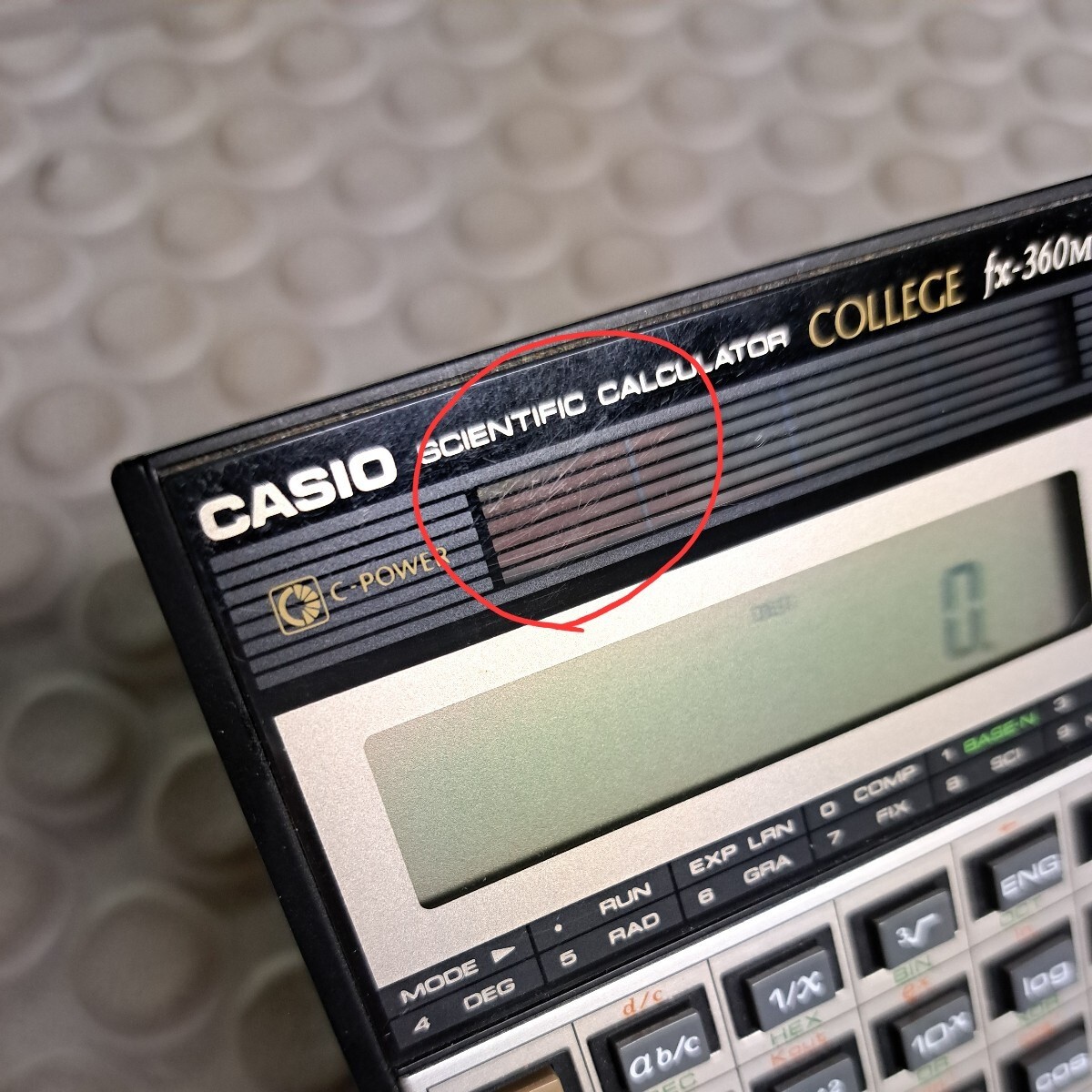 当時物 CASIO 関数電卓 COLLEGE fx-360M 中古品_薄いスレがあります