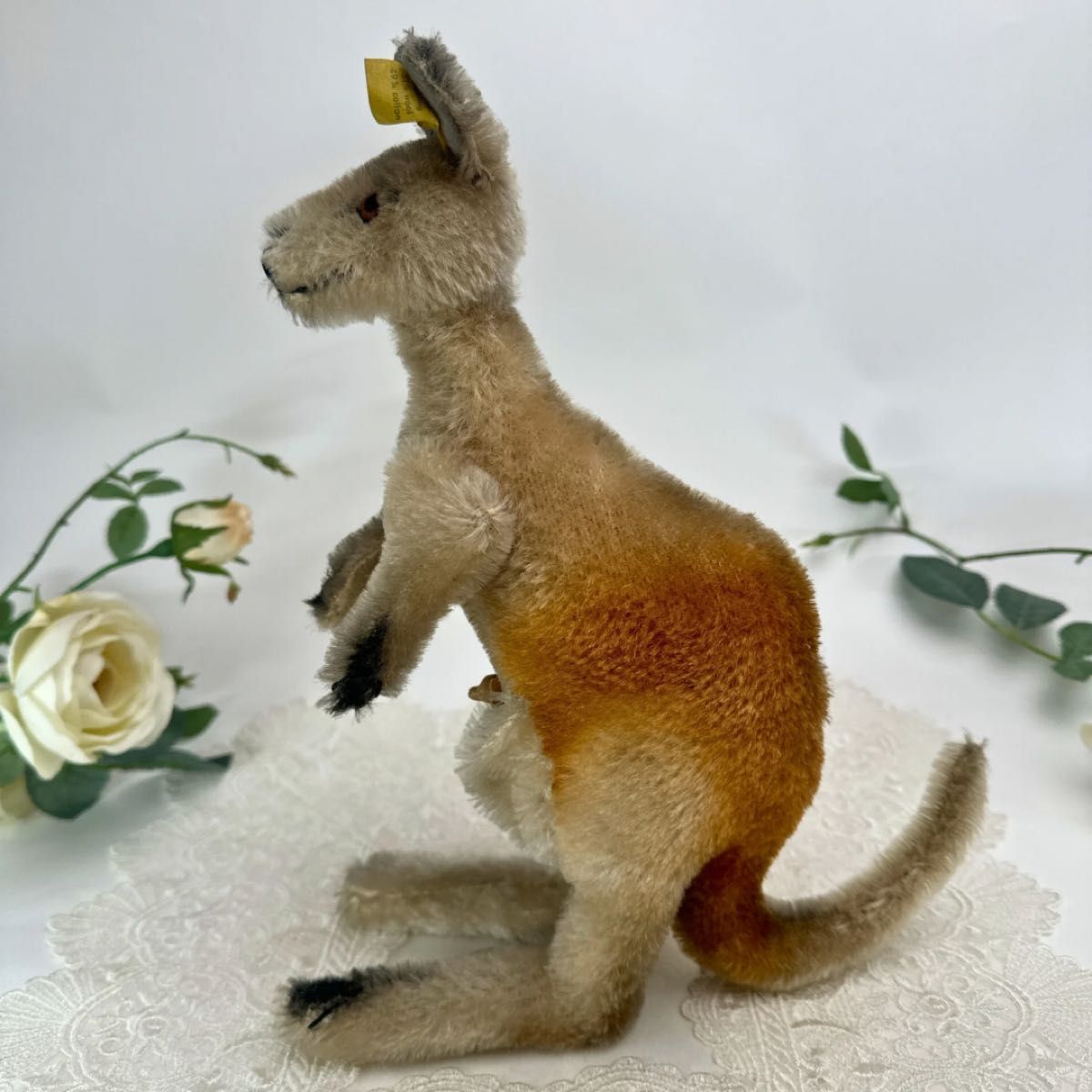 シュタイフ★Kangaroo Kangoo 28cm オールID完品★カンガルーのカングー★Steiff★アンティーク/ビンテージ