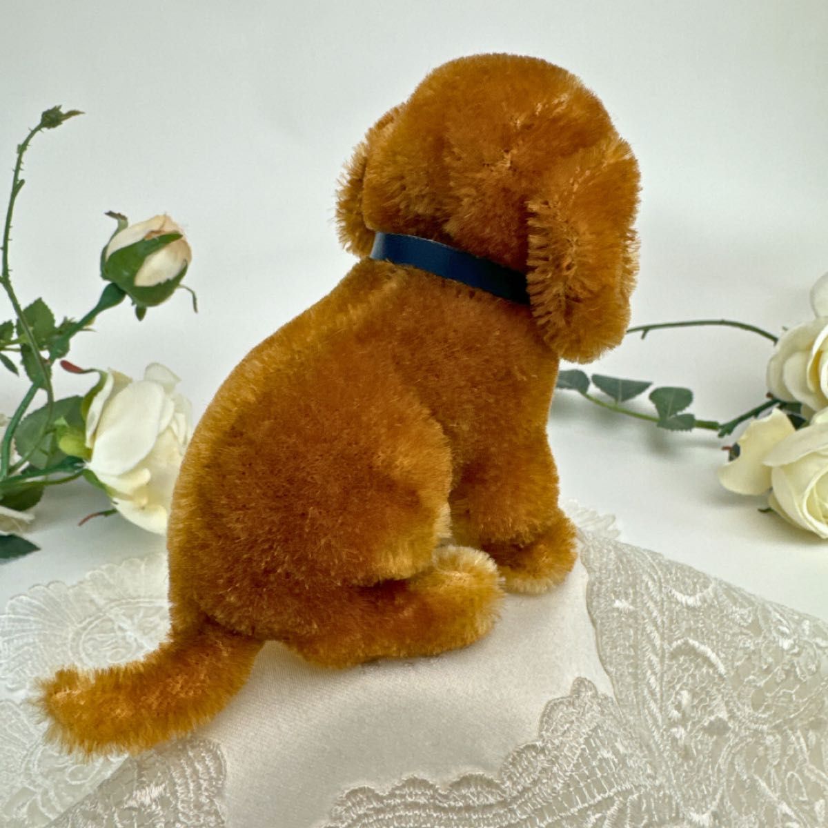 送料無料★ シュタイフ★Bazi Dachshund 10cm（お座りポーズ）★ダックスフントのバジー★ビンテージ★Steiff