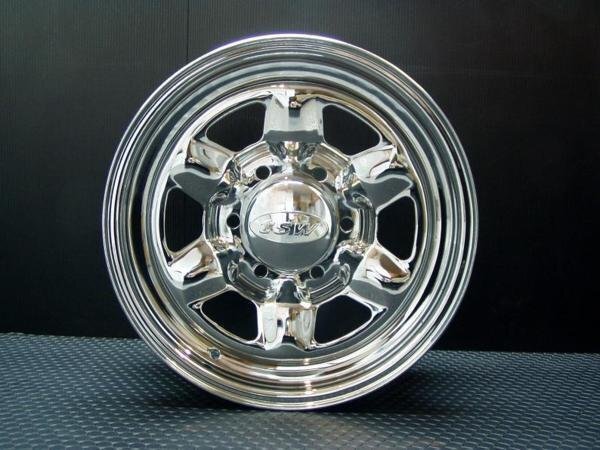 特価 TSW STAR クローム 16X7J+35 6穴139.7 GOODYEAR ナスカー 215/65R16C ホイールタイヤ4本セット (ハイエース200系)の画像3