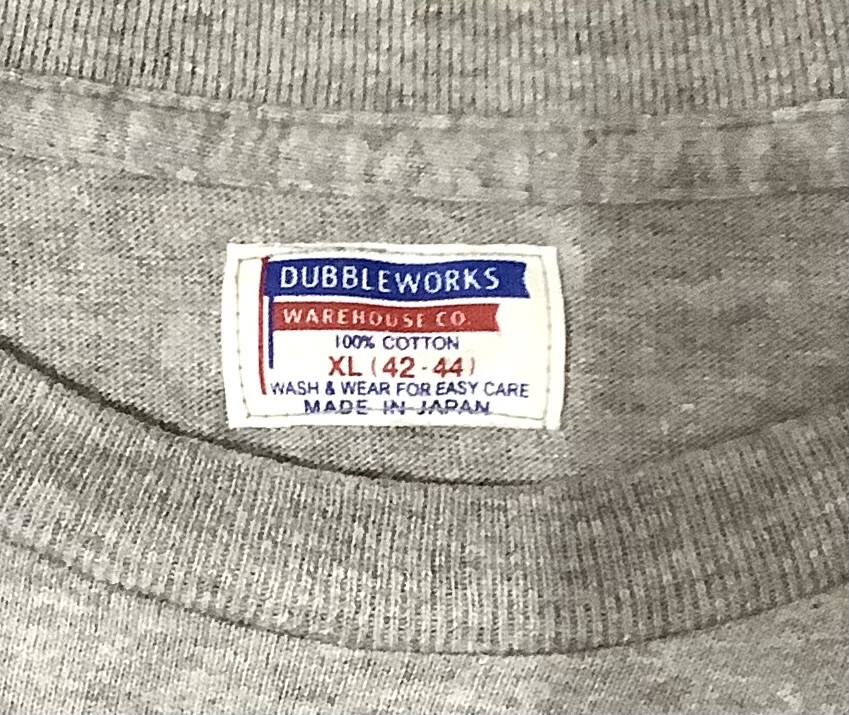 ダブルワークス DUBBLE WORKS Tシャツ NAVY AA XL グレー_画像2
