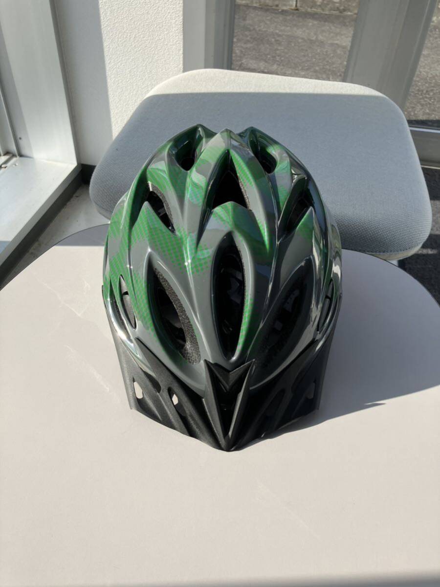 サイクル　ヘルメット　57ー66cm調整　ラディアルグリーン_画像2