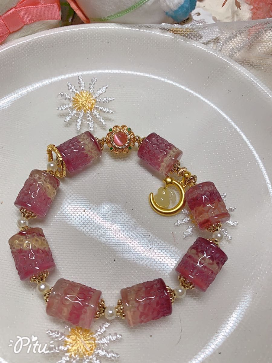 プレミアム天然蛍石　フローライト（けい石）ピンクが恋を引き寄せる水晶/霊的成長、知恵の石、幸運の石