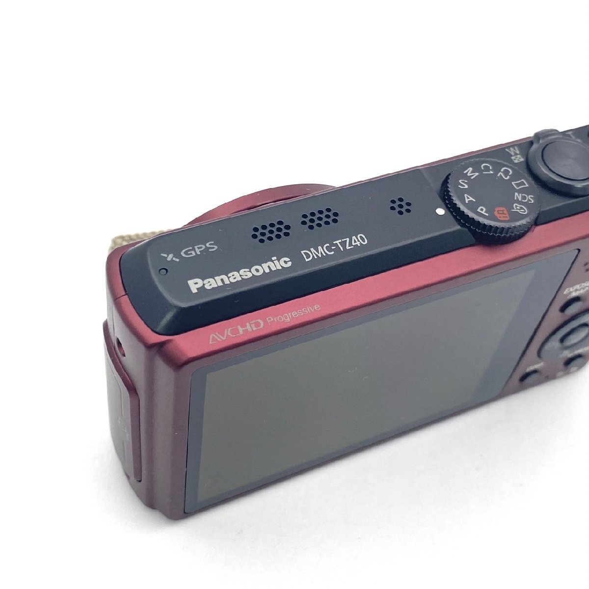 1円スタート Panasonic パナソニック LUMIX ルミックス DMC-TZ40 コンパクトデジタルカメラ デジカメ ワインレッド 赤 動作未確認_画像3