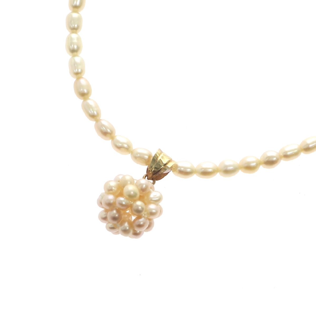 1円スタート 美品 パール ネックレス 真珠 pearl 留め具 K18 18K 750 ゴールド金具 ペンダント アクセサリー ジュエリー レディースの画像1