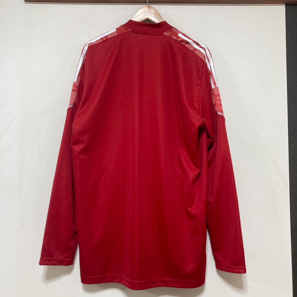 こ1345 adidas アディダス トラックジャケット トラックトップ ジャージ4XL ロゴプリント レッド PRIME BLUEの画像2