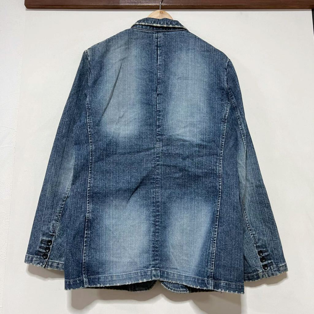 se1353 TK Takeo Kikuchi Denim tailored jacket 3 2B cell bichiG Jean джинсовый жакет 