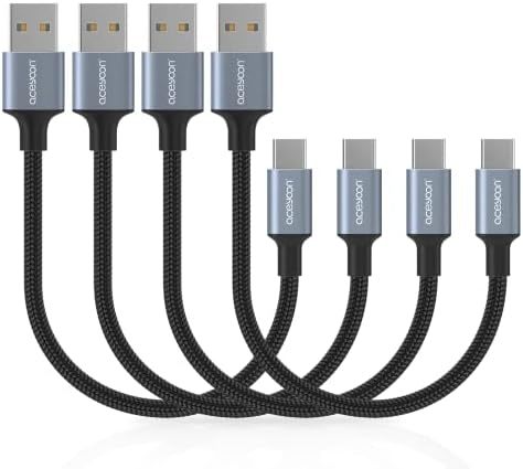 サイズ: 0.1m USB C ケーブル 10cm 短い 4本セット タイプC 急速充電+高速データ転送 最大3A USB-A _画像1