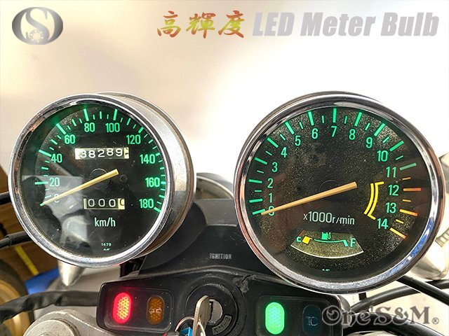 LED‐K5WT スピードメーター タコメーター メーターパネル LEDメーター球Set 白 ゼファー400 ZEPHYR 対応 ※ C1 C2 初期型不可_画像3
