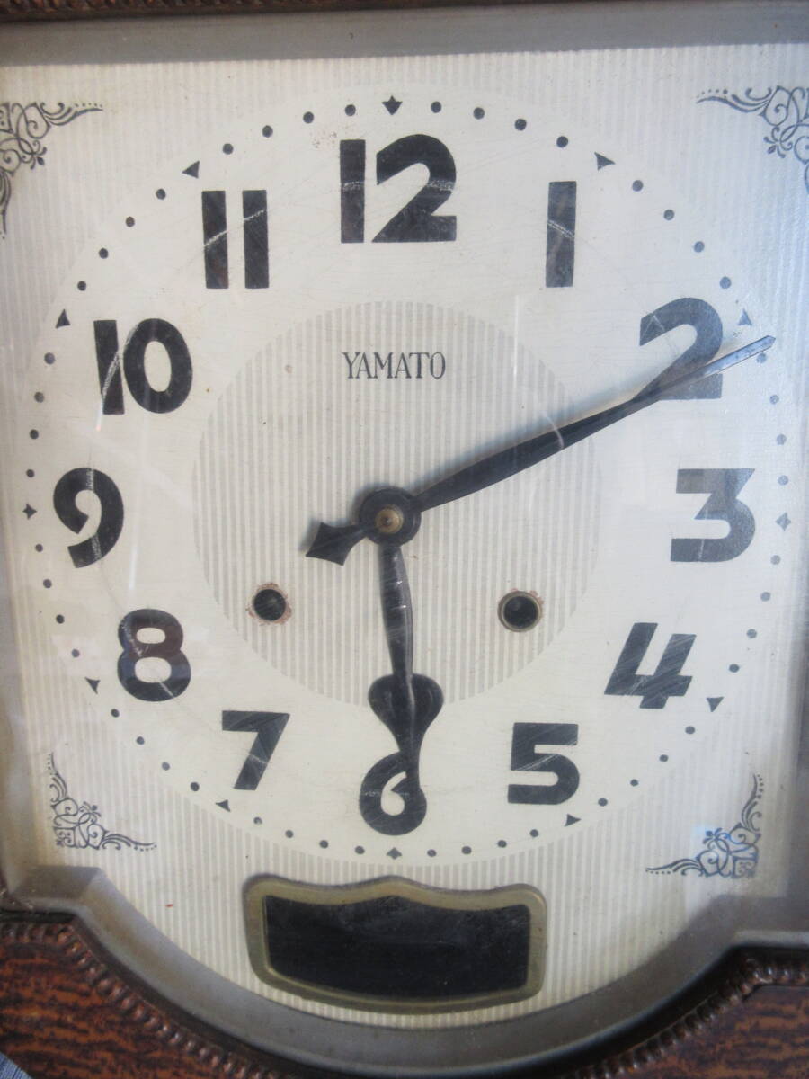 R6.3.15 ヤマト號時計製造所 戦前のゼンマイ式柱時計 ボンボン時計 振り子時計の画像2