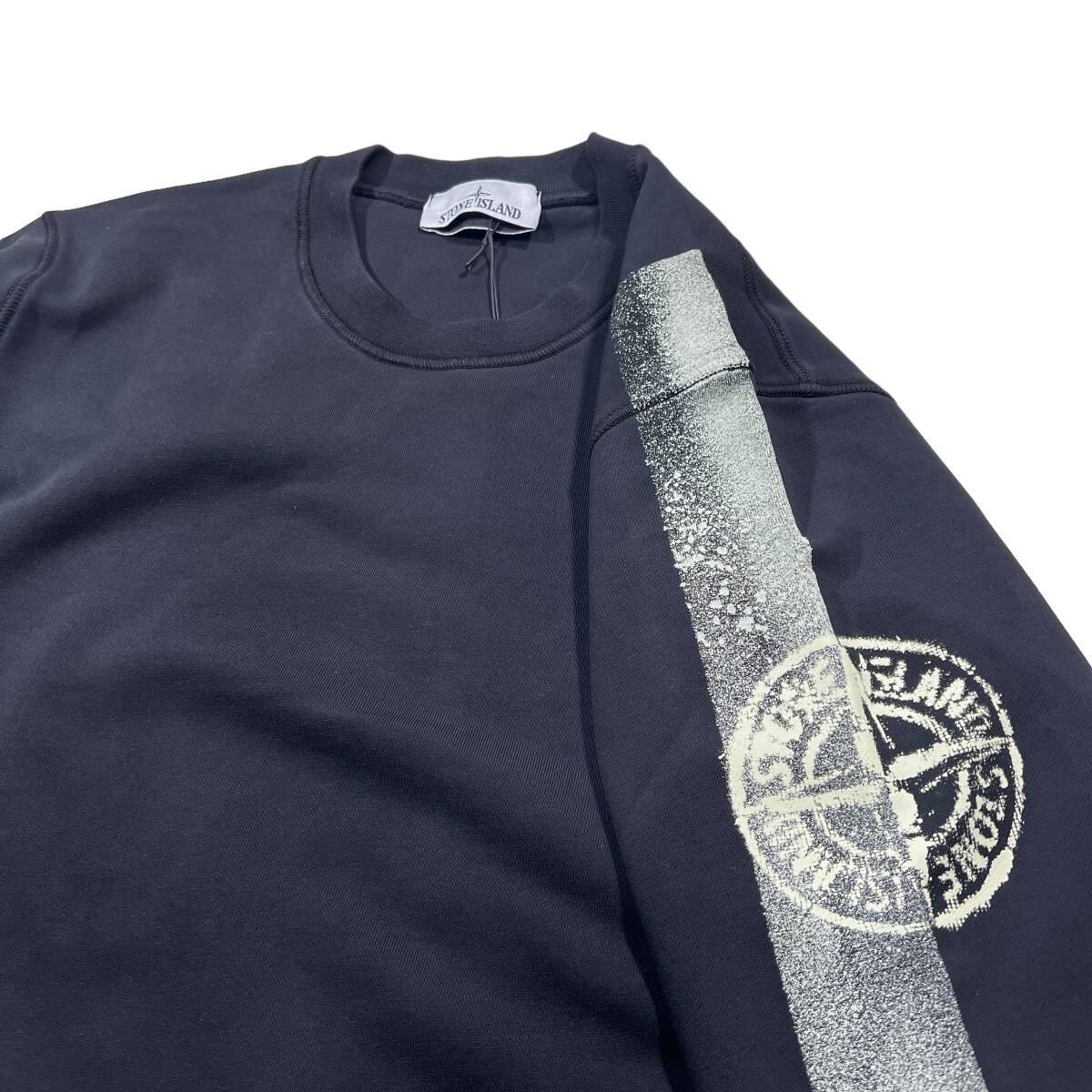 STONE ISLAND ロゴ　スウェットシャツ　トレーナー　ブラック　M_画像2