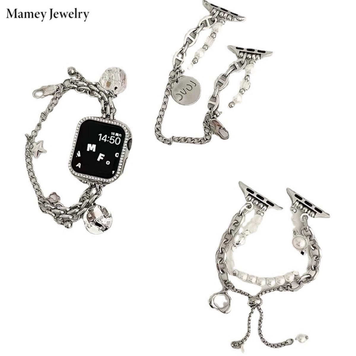 Mamey Jewelry アップルウォッチに適用、アップルウォッチ、金属ベルト