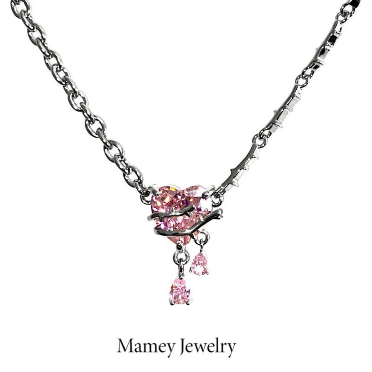 Mamey Jewelry オリジナル荊棘ハート鎖骨チェーン高級デザイン感小衆潮
