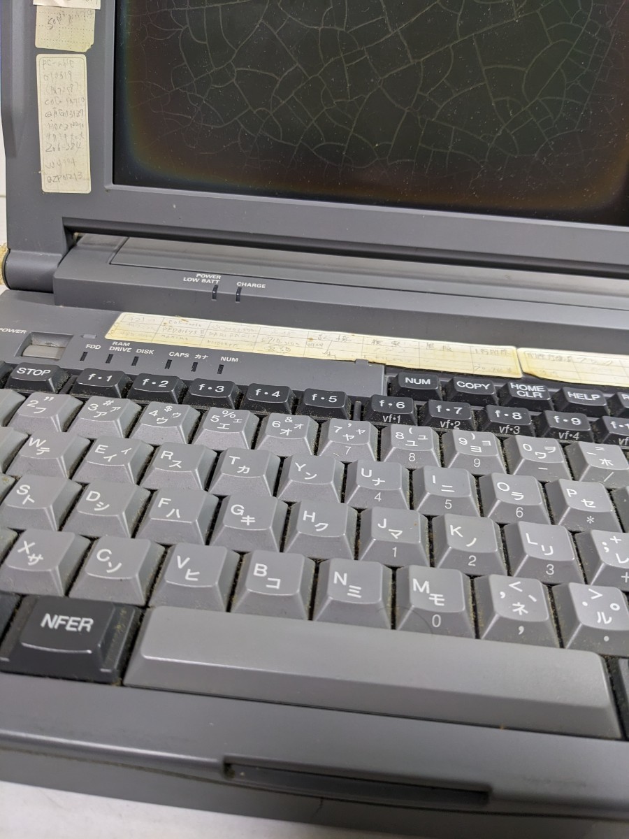NEC ノートパソコン PC-9801NS/L ACアダプタ無し 動作未確認 ジャンク_画像5