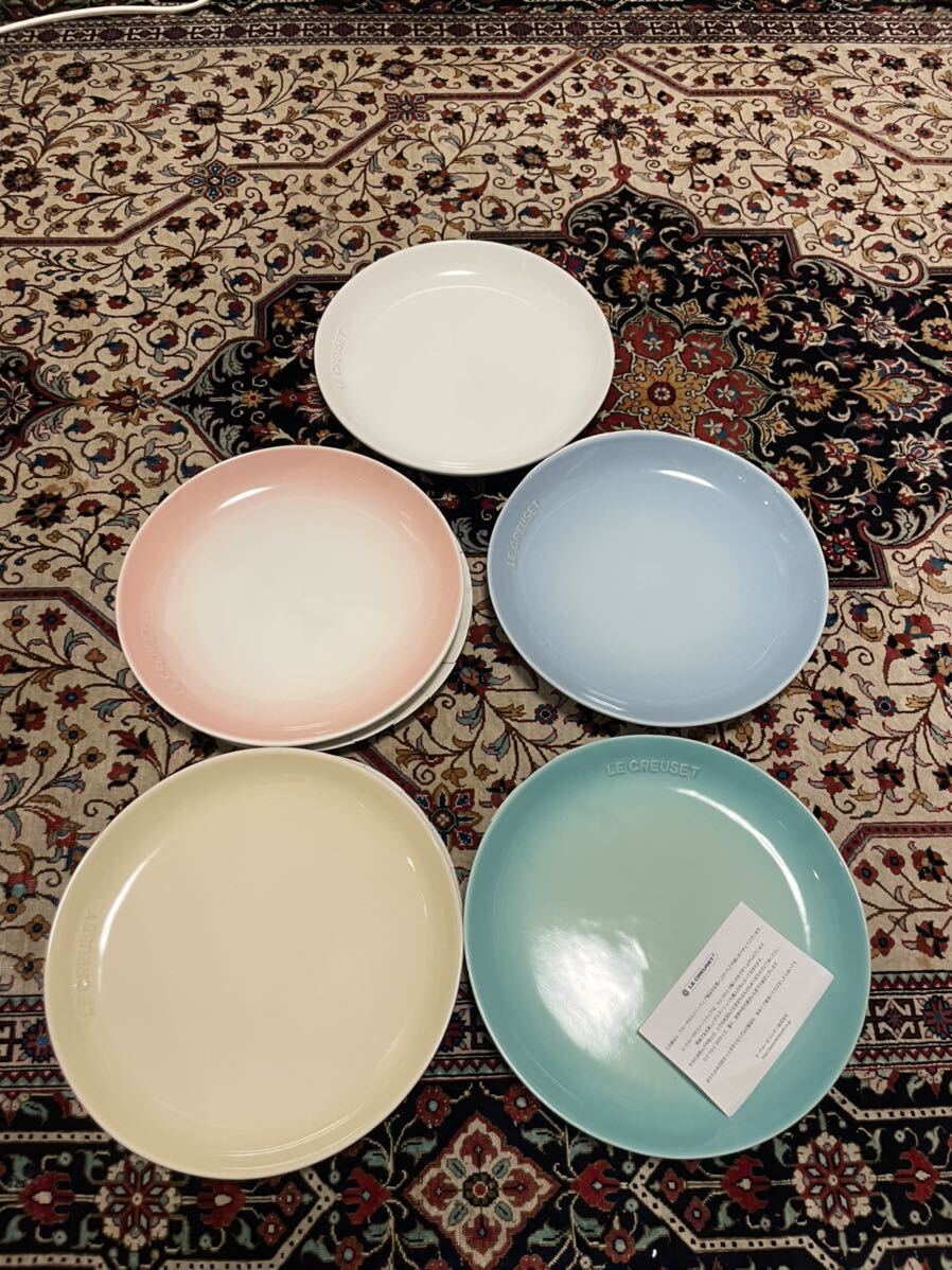 【未使用品】LE CREUSET プレート 19cm 2点 23cm 2点 ボウル 17cm 2点 スフィアプレート 22cm 5セット スフィアディッシュ 5セットの画像4