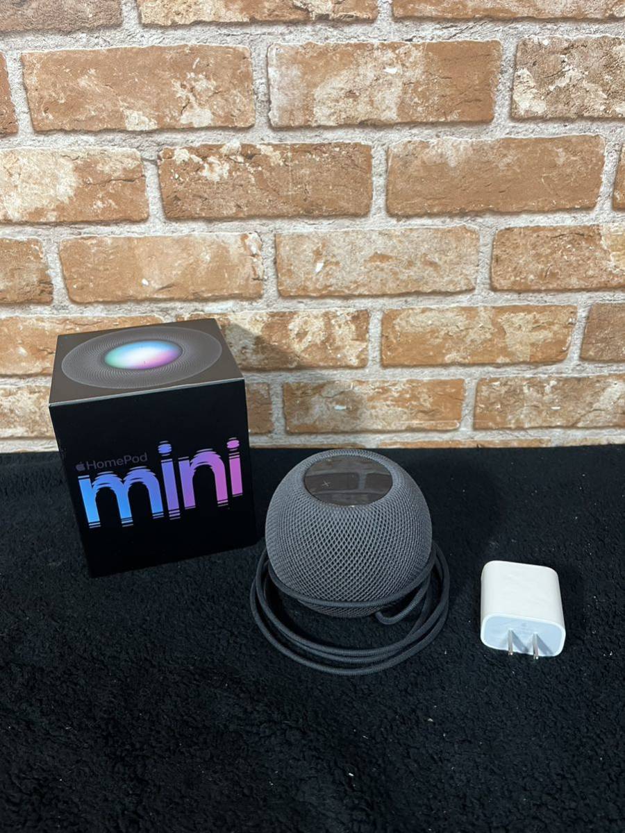 ②Apple アップル HomePod mini スマートスピーカー ホームポッドミニ 簡単な動作確認済み_画像1