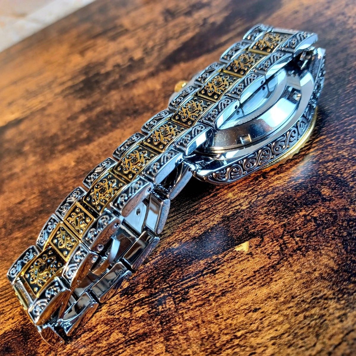 新品 送料無料 3D フルスケルトン 彫 自動巻き 機械式 メンズ 腕時計 コンビ