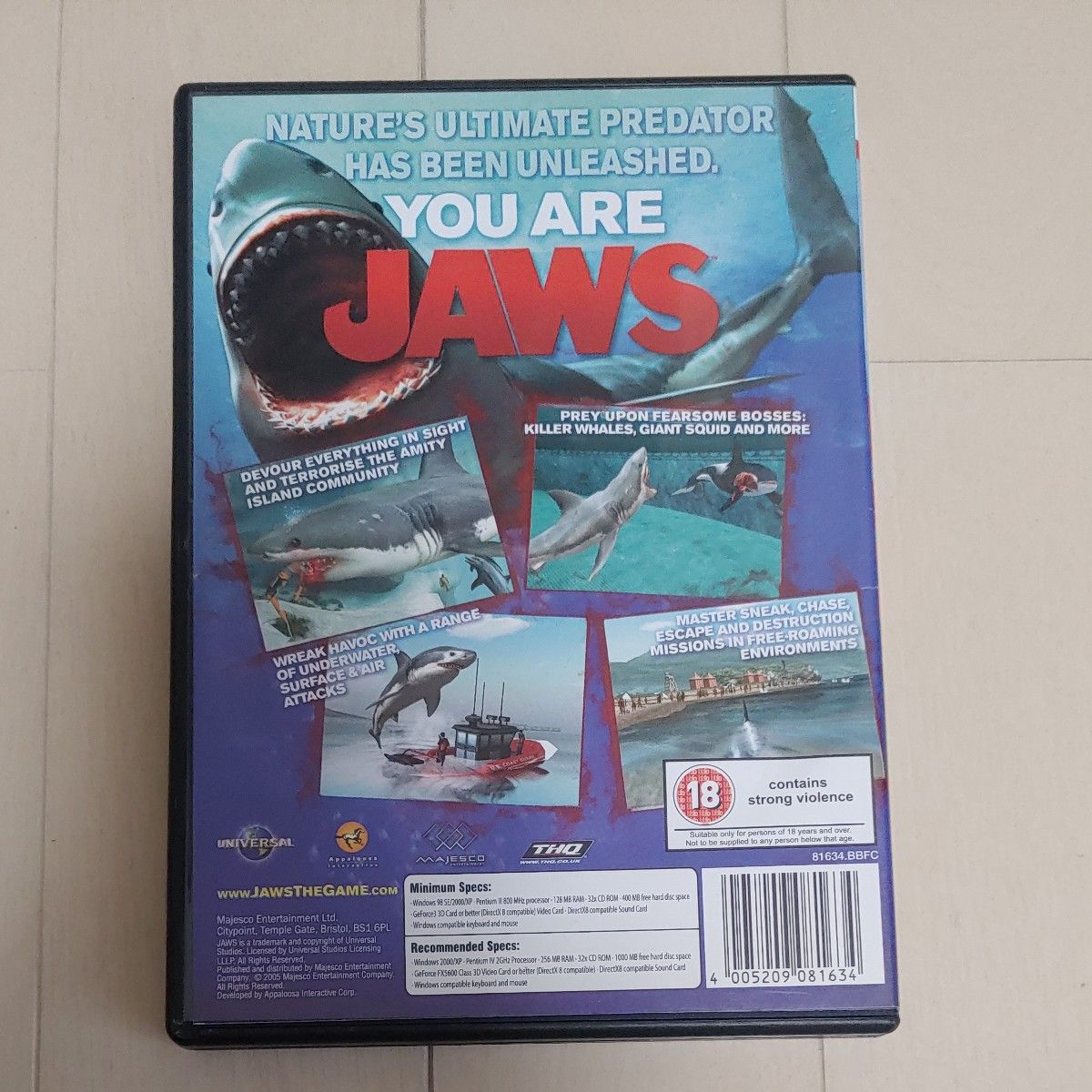 JAWS UNLEASHED ジョーズ　PCゲーム　ホホジロザメ