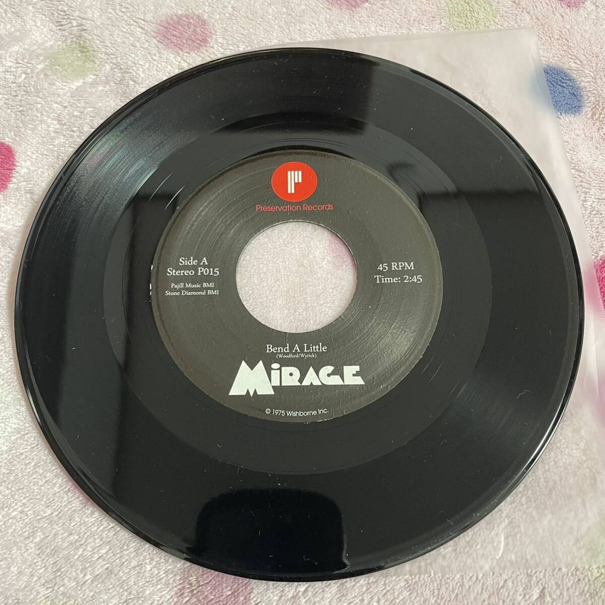【7inch】◆即決◆中古■【MIRAGE / Bend A Little / I've Got The Notion】7インチ EP■P015 free soul funk aor light mellow Supremesの画像2