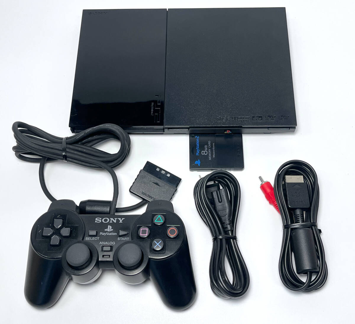 メンテナンス清掃 円周キズ対策 PS2 SCPH-90000 薄型 セット コントローラー メモリーカード 本体 PlayStation2 整備 オーバーホール_画像1