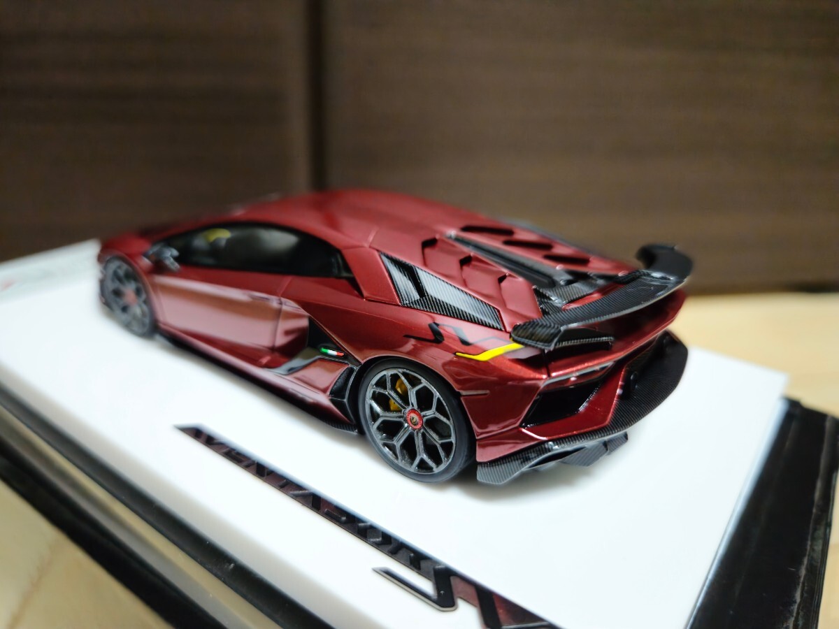 送料無料 アイドロン 1/43 Lamborghini Aventador SVJ アヴェンタドール ランボルギーニ Vino Rosso EIDOLON AXELLWORKS アクセルワークスの画像5