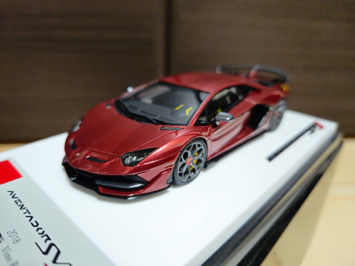 送料無料 アイドロン 1/43 Lamborghini Aventador SVJ アヴェンタドール ランボルギーニ Vino Rosso EIDOLON AXELLWORKS アクセルワークスの画像3