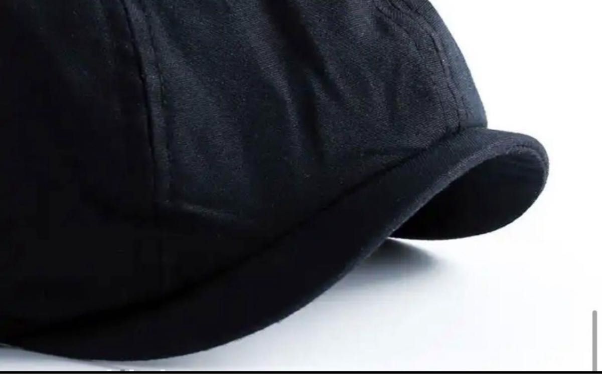 ブラック キャスケット ハンチング 4XL ベレー帽 黒 大きめ 帽子 小物 ゆったり　無地　シンプル