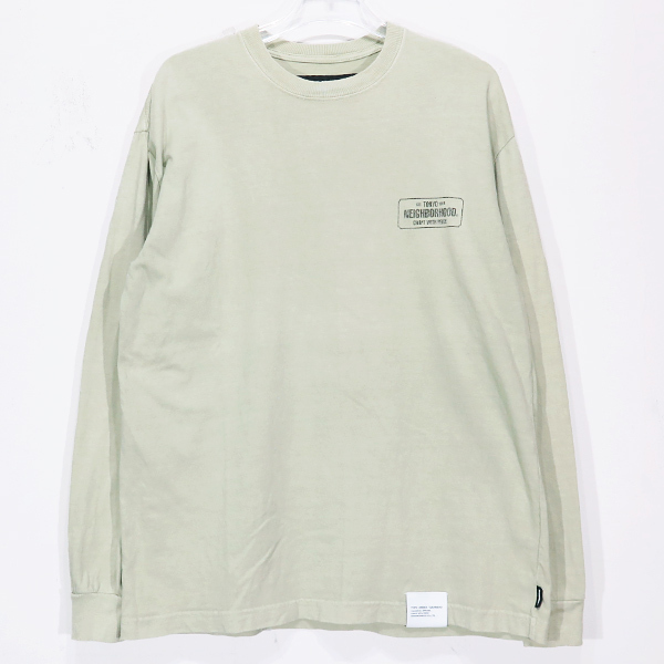 NEIGHBORHOOD ネイバーフッド 23SS SULFUR DYE CREWNECK LS サルファー ダイ クルーネック ロングスリーブ Tシャツ サンド 長袖 ロンT Maz_画像1