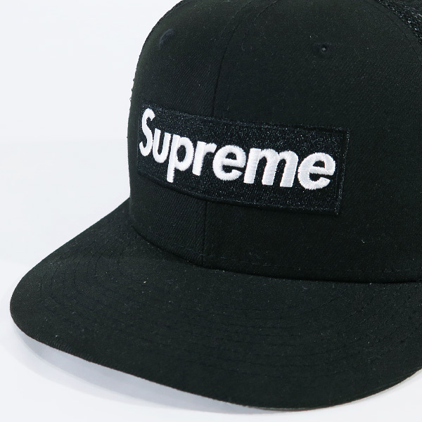 SUPREME シュプリーム BOX LOGO MESH BACK NEW ERA CAP ボックス ロゴ メッシュ バック ニューエラ キャップ ブラック 帽子 Maz_画像6