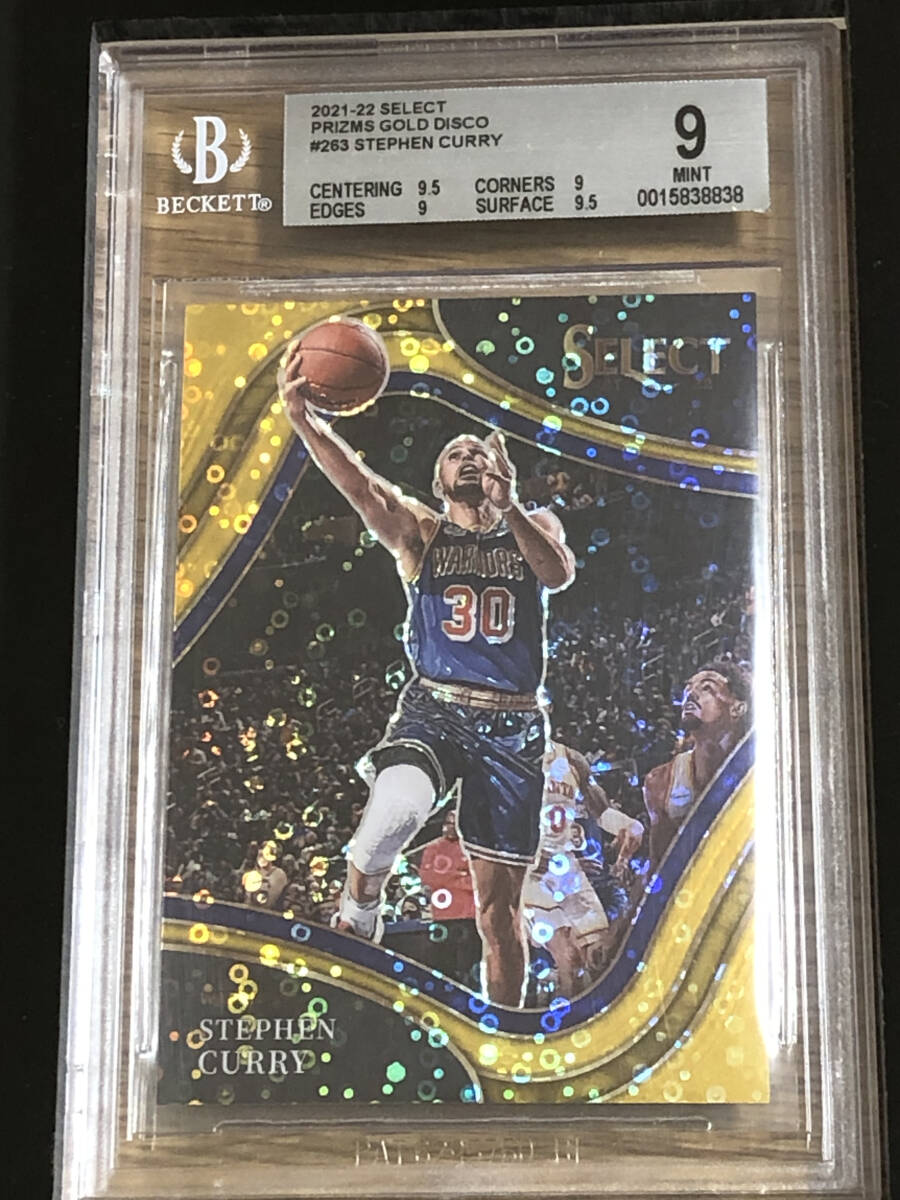 Stephen Curry 2021-22 Panini Select Basketball Gold Disco /10 BGS_画像1