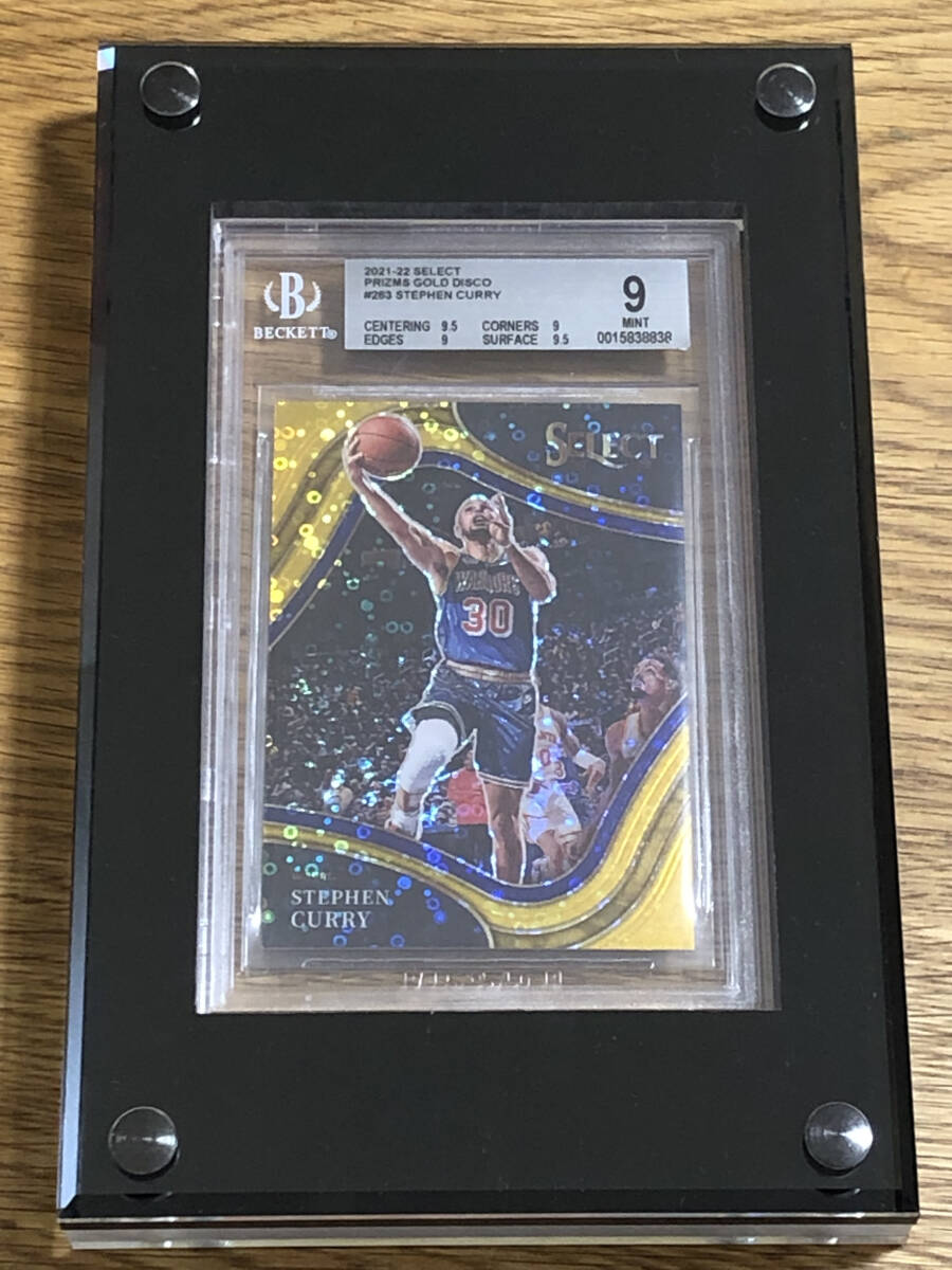Stephen Curry 2021-22 Panini Select Basketball Gold Disco /10 BGSの画像2