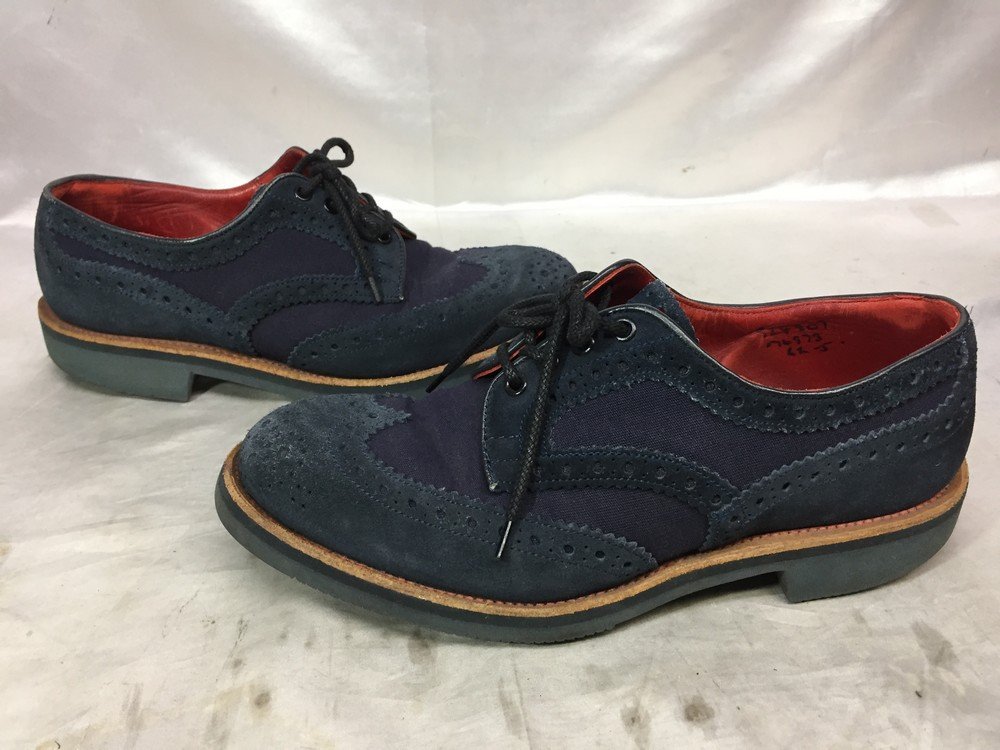 【箱付き】Tricker's トリッカーズ イングランド製 vibram スウェード ウイングチップ シューズ m6973 サイズ：6 1/2 カラー：ネイビー_画像4