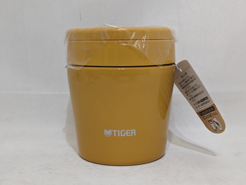 【未使用品】Tiger タイガー 魔法瓶 真空 断熱 スープ ジャー 保温 弁当箱 MCL-B025-YS サイズ：250ml カラー：サフランイエロー_画像2