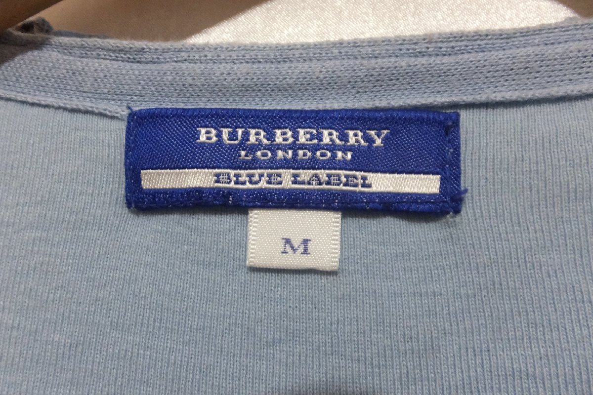 BURBERRY BLUE LABEL Burberry V шея кардиган FA511-171 размер M tops женский 