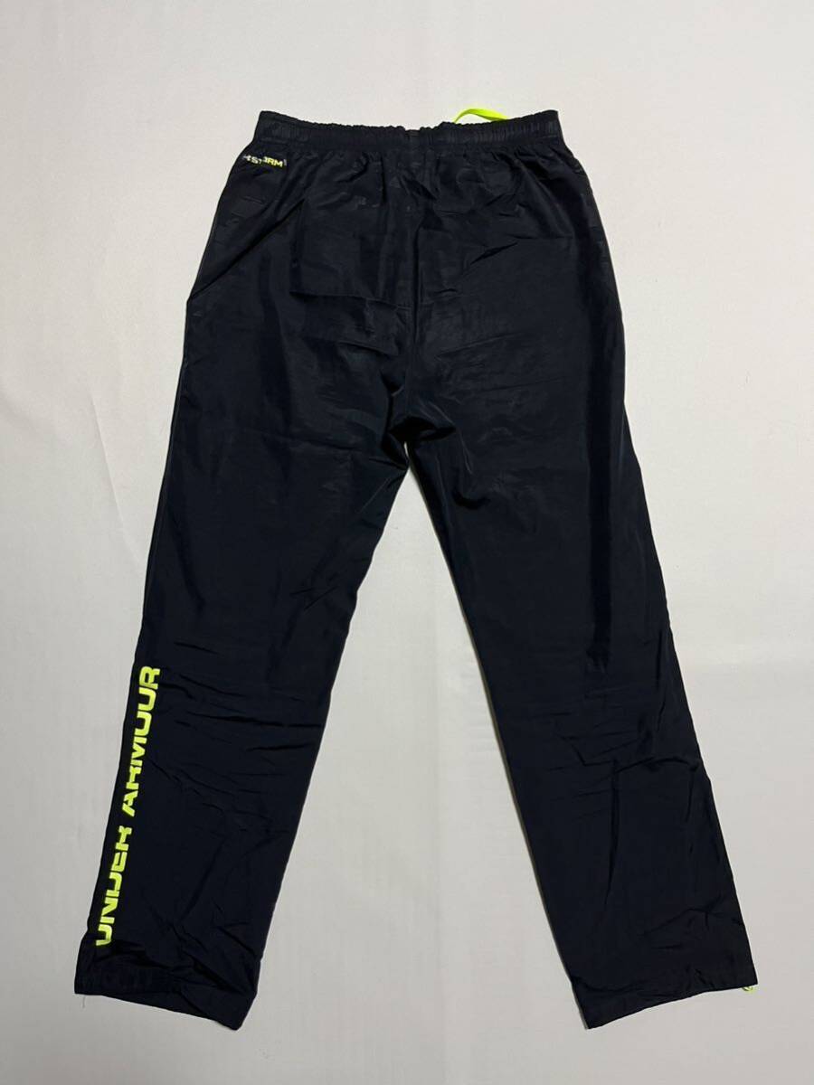 UNDER ARMOUR STORM メンズ M ウィンドブレーカー ジャージ トラックパンツ / アンダーアーマー 黒 ブラック スポーツ トレーニング _画像3