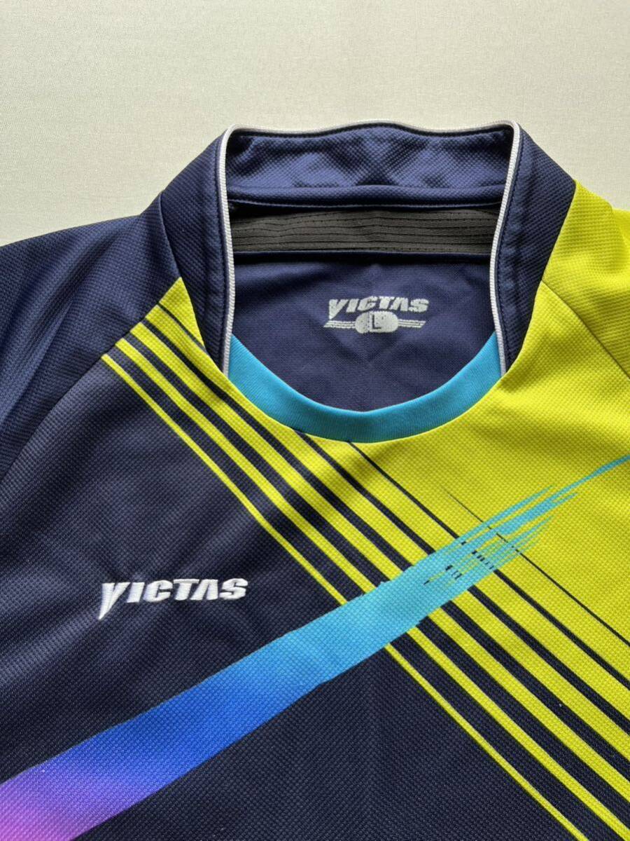 VICTAS メンズ L JTTA 卓球 半袖 ゲームシャツ ユニフォーム / ヴィクタス 日本卓球協会公認 スポーツ_画像3