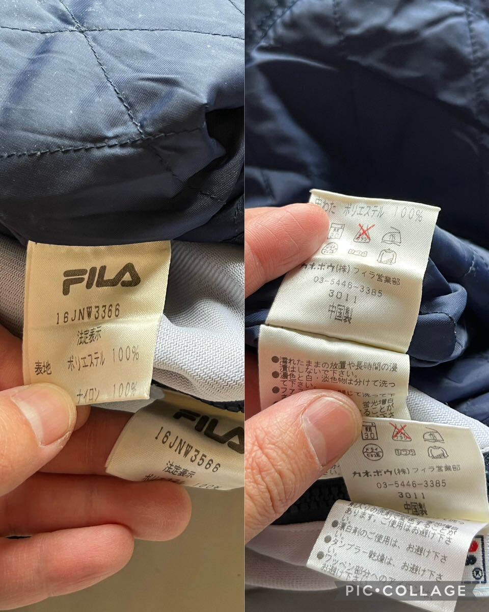 90s FILA メンズ L M ウィンドブレーカー ジャージ 上下 セットアップ / オールド ヴィンテージ フィラ スポーツ ストリートの画像10