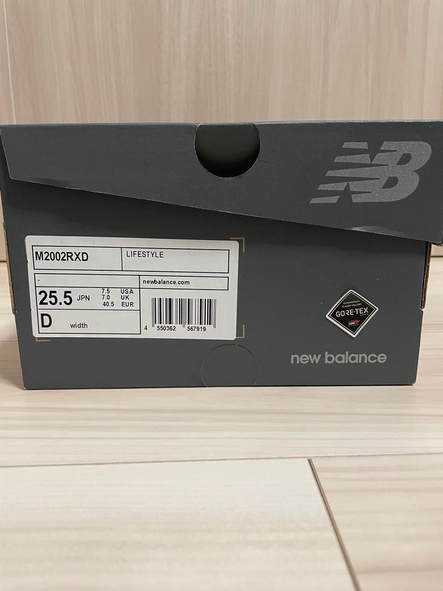 【新品未使用】【New Balance(ニューバランス)】M2002RXD 25.5cm BLACK GORE-TEX