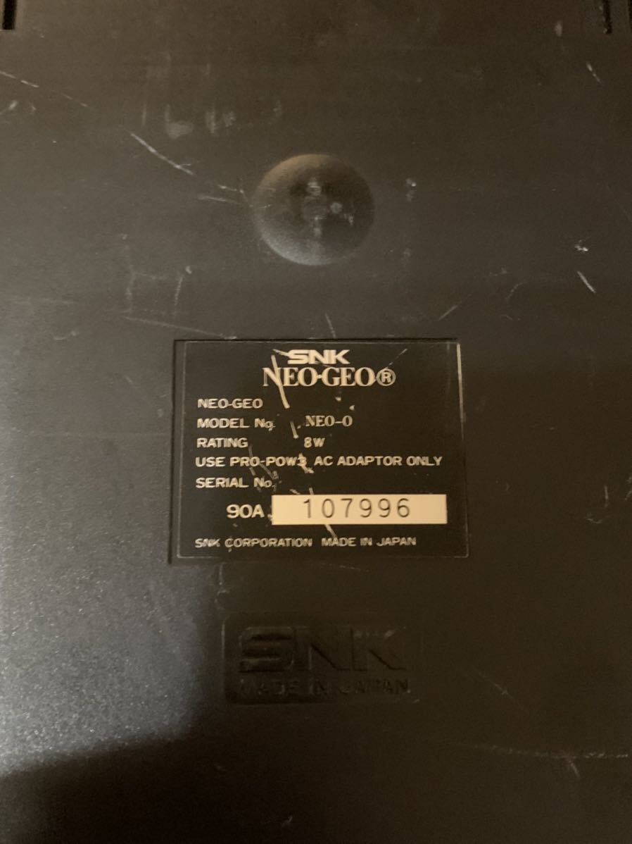 SNK NEO-GEO ネオジオ本体 NEO-0 通電等OK 不具合あり ジャンクの画像3