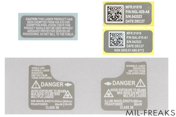 Mod Breaches LA-23 / PEQ NGAL カスタムステッカーセット For FMAの画像2