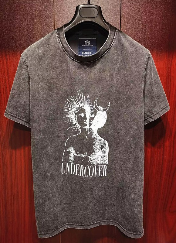 最高峰※定価8万◆イタリア・ローマ発*ROBERT CAVANI/ロベルトカバーニ*限定UNDERCOVER*プリント・vintage・Tシャツ・46/Mサイズ・黒の画像1