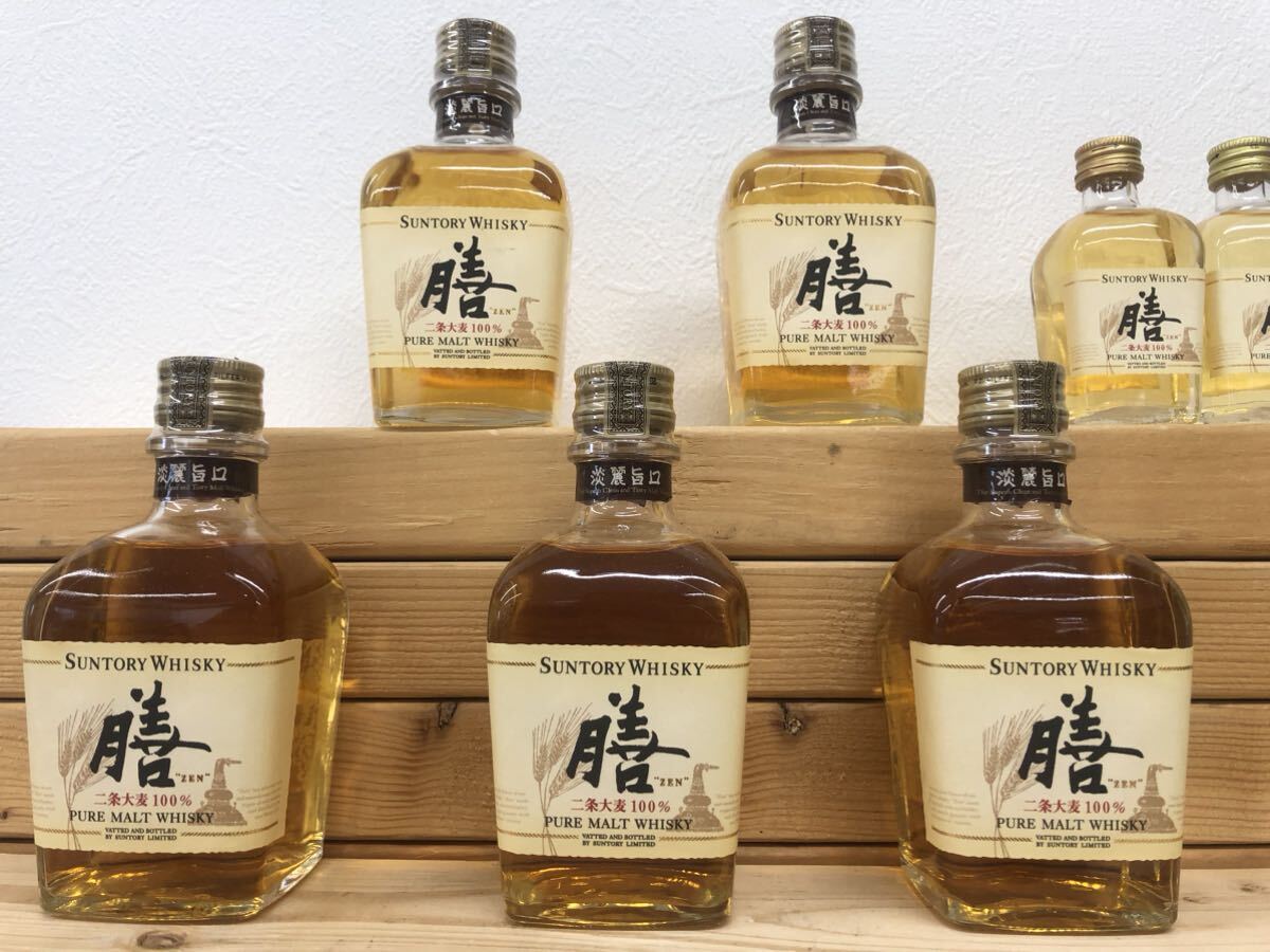 サントリー ウイスキー 膳 ピュアモルト ミニボトル 7本セット Suntory Whisky pure molt 180ml 50ml 40%_画像2