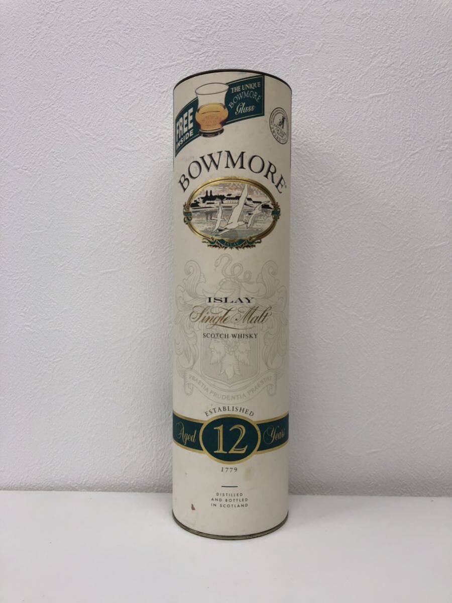 ボウモア12年 シルクプリント BOWMORE 12years シングルモルト Single Malt アイラ ウイスキー ISLAY whisky 空箱 750ml_画像1