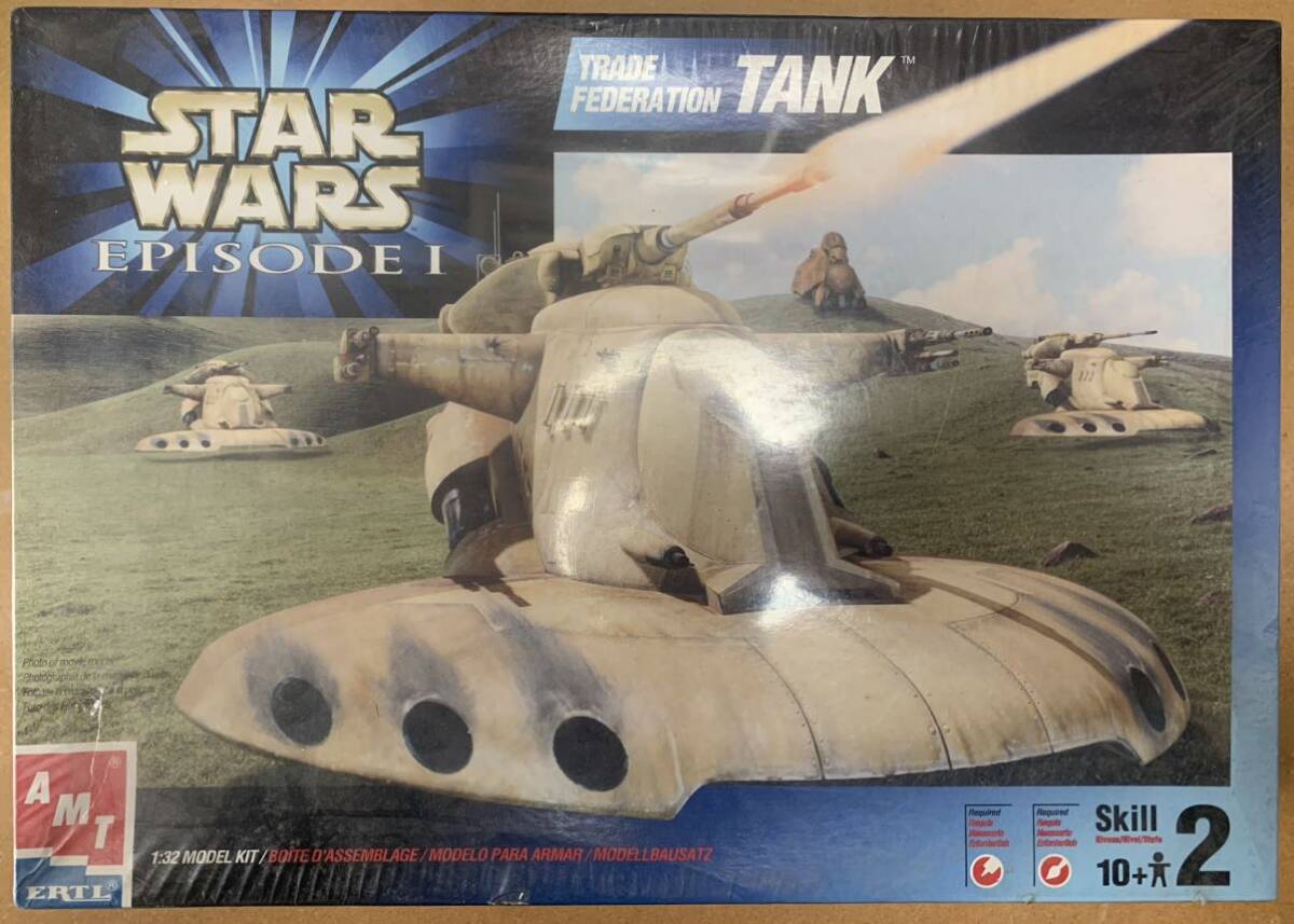 AMT ERTL 1/32 STAR WARS EPISODE Ⅰ TRADE FEDERATION TANK 未開封 箱凹有 スターウォーズ エピソード1 トレードフェデレーション タンクの画像1