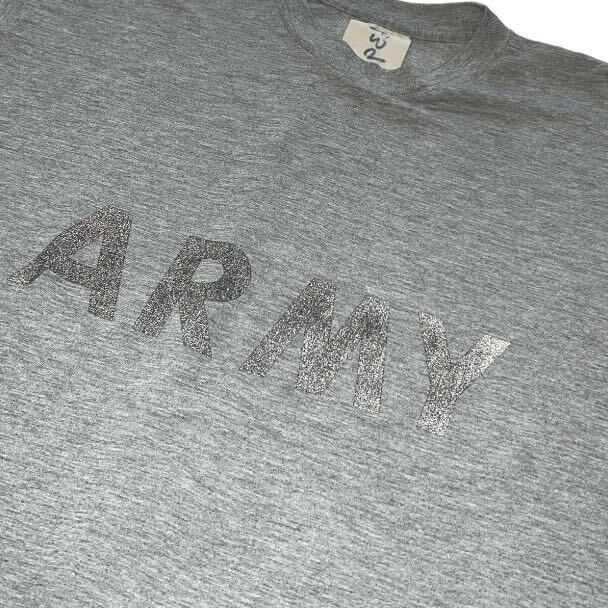 【US.ARMY】 アメリカ 陸軍 米軍 半袖Tシャツ Tee グレー/灰 メンズ XL相当 IPFU トレーニング リフレクター ミリタリー 古着 USED 正規_画像7