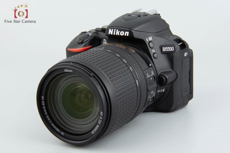 【中古】Nikon ニコン D5500 ブラック 18-140 VR レンズキット シャッター回数僅少 元箱付き_画像2