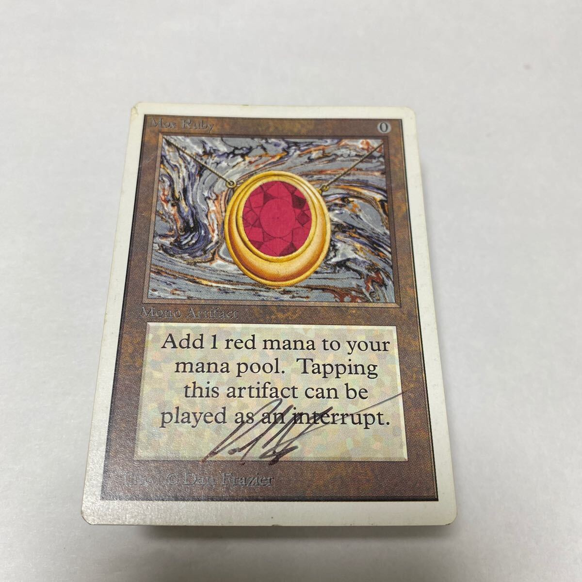 【パワー9】【Signed/サイン入り】 Mox Ruby 2ED 英語 1枚 MTG マジックザギャザリング Magic the Gathering_画像1